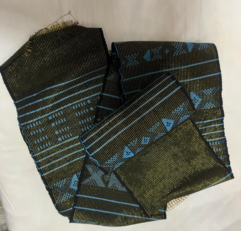 Pagne Tissé Casamance Bleu – Élégance & Tradition